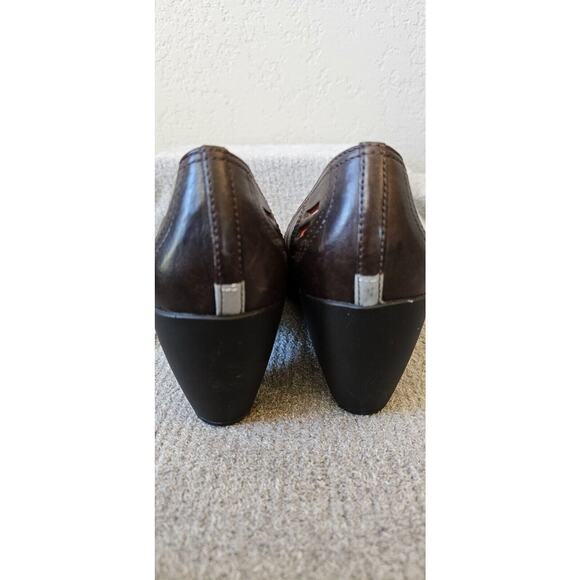 Merrell Women's Leather Pump Heels Shoes J56124 Coffee Brown Sz 9.5 Cutout Round - Picture 7 of 9